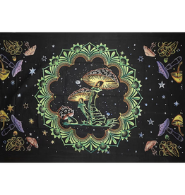 ThreadHeads Mushroom Mandala Tapestry - 55" x 83"