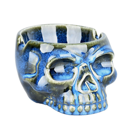 4.75" Glazed Skull Ashtray