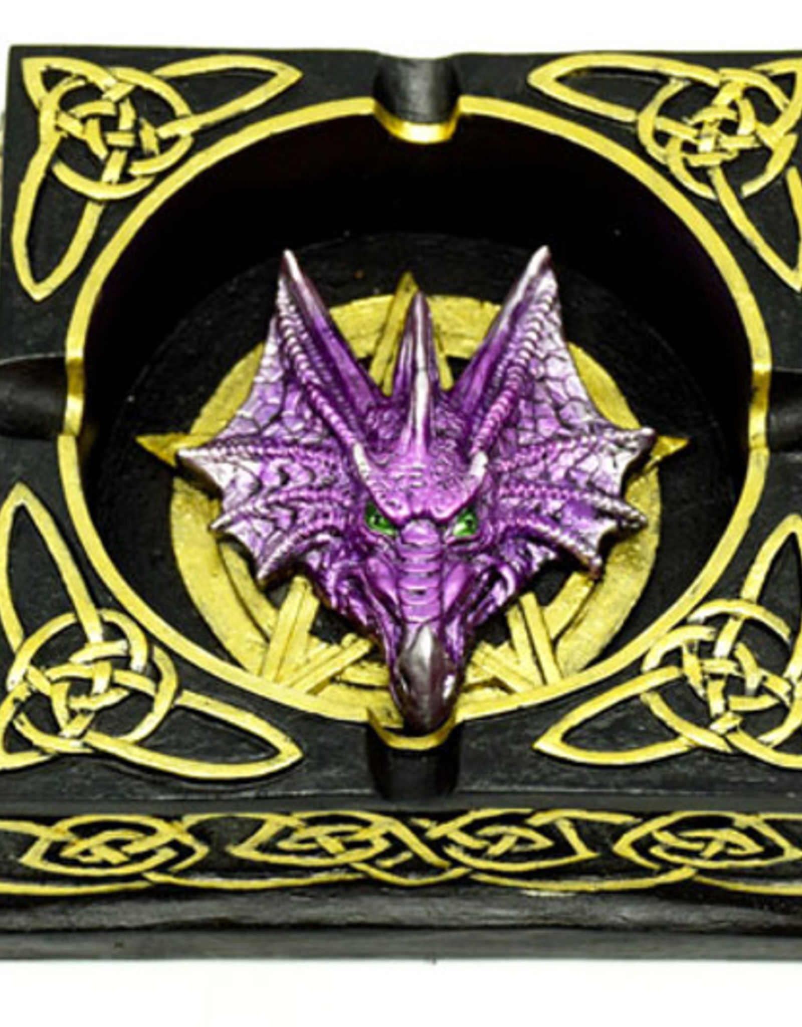 4.5" Celtic Dragon Polyresin Ashtray