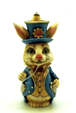 Alice In Wonderland Rabbit Backflow Cone Incense Burner - 6.25"