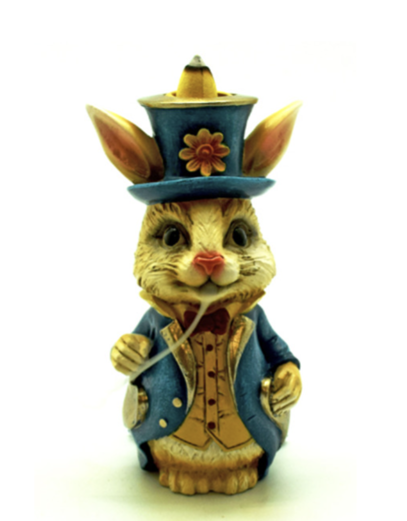 Alice In Wonderland Rabbit Backflow Cone Incense Burner - 6.25"