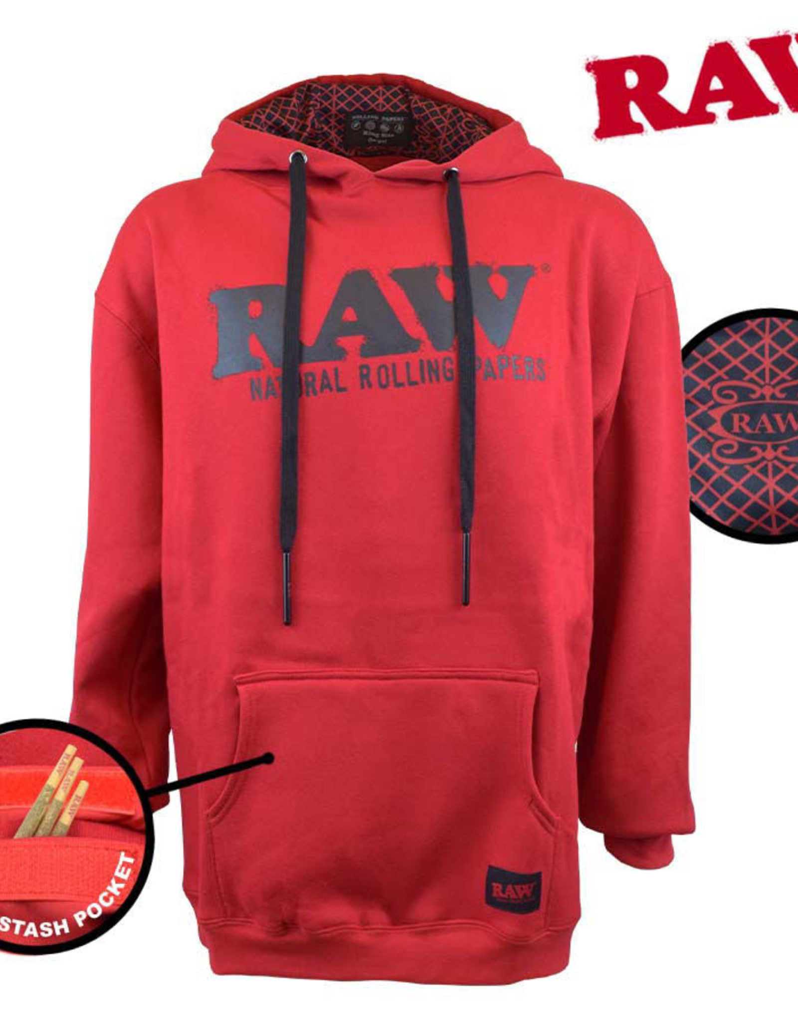 RAW RPXRAW Red Pullover Hoodie