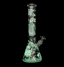 15" 7mm Optical Illusion Glow-in-the-Dark Bong by Cheech & Chong Glass