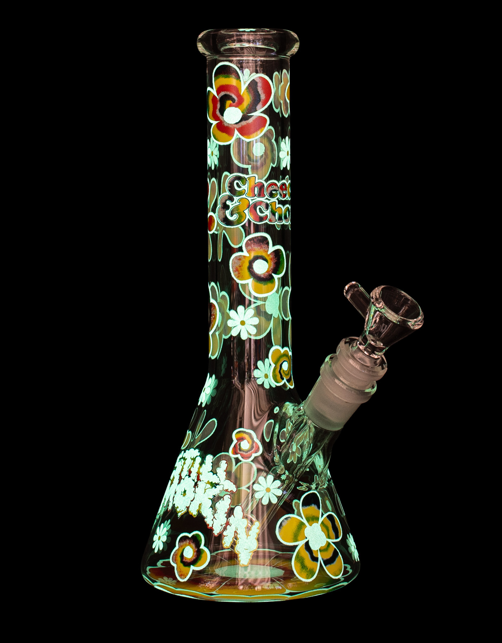 10" Tie Dye Glow-in-the-Dark Bong by Cheech & Chong Glass