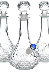 8.5" Long Neck Decanter Style Glass Water Pipe w/ Cap