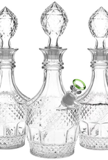 8.5" Liquor Decanter Style Glass Water Pipe w/ Cap