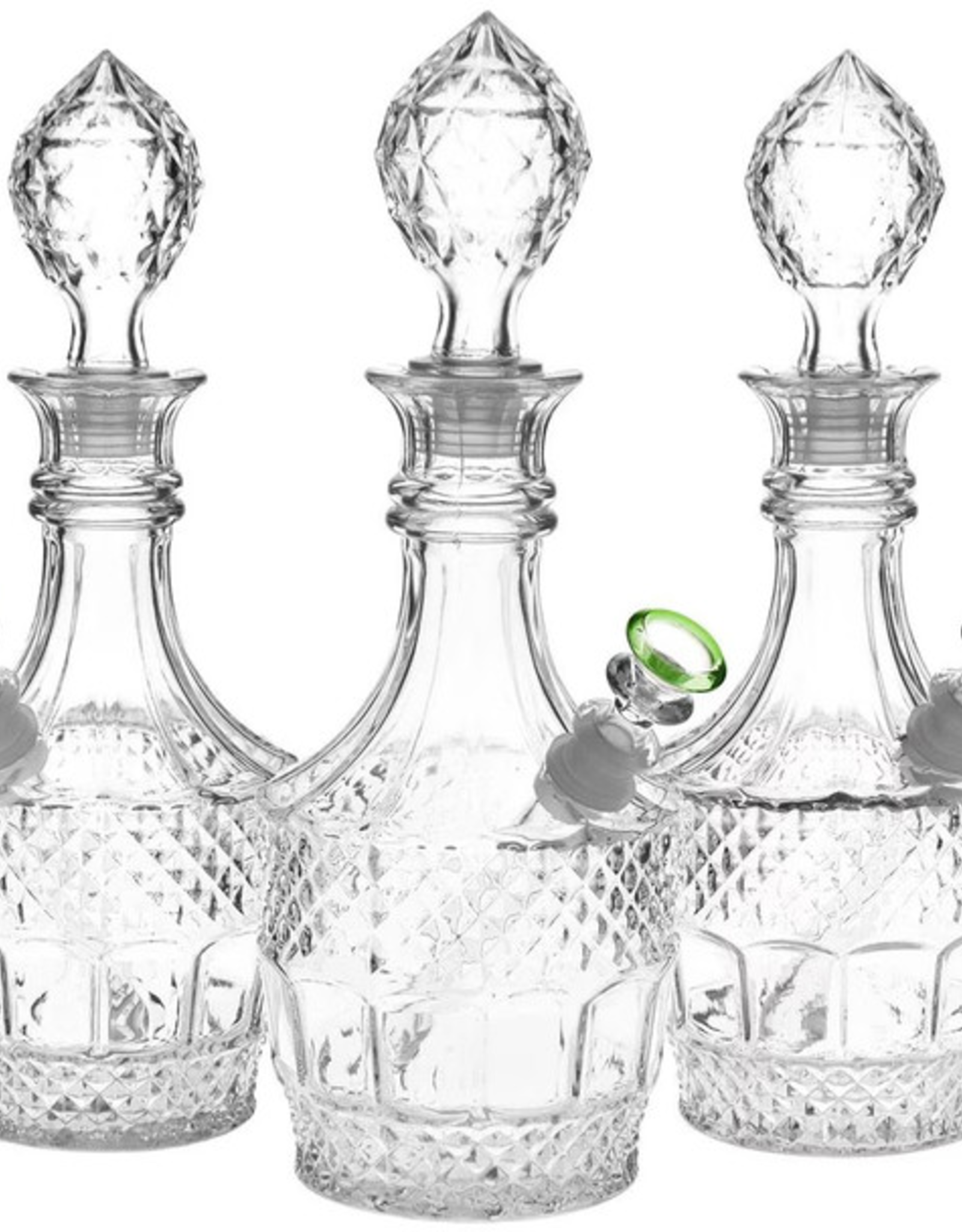 8.5" Liquor Decanter Style Glass Water Pipe w/ Cap