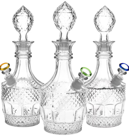 8.5" Liquor Decanter Style Glass Water Pipe w/ Cap