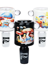 Pulsar 14mm Inside Print Shrooms Bowl by Pulsar - Assorted Colours
