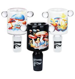 Pulsar 14mm Inside Print Shrooms Bowl by Pulsar - Assorted Colours
