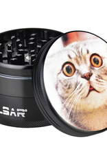Pulsar Stoned Cat 2.5" 4 Piece Grinder by Pulsar Pulsar Stoned Cat 2.5" 4 Piece Grinder by Pulsar