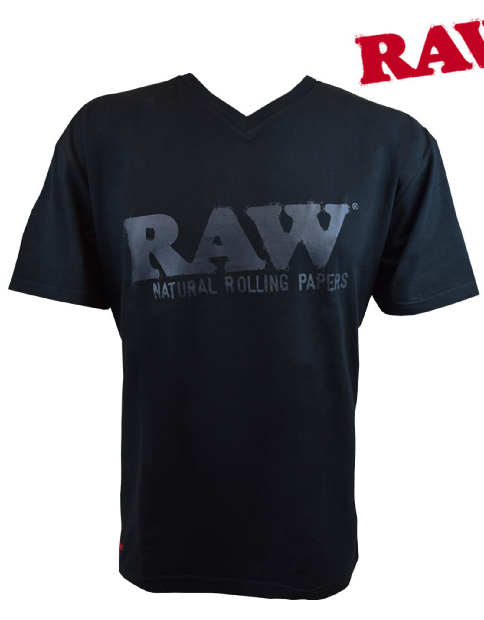 RAW RPxRAW Black Brand V-Neck T-Shirt