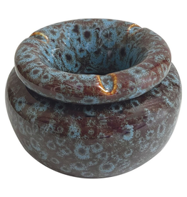 5" Reactive Blue Fujima Moroccan Ceramic Ashtray