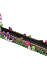10.5" Pink Axolotl Mushroom Incense Burner