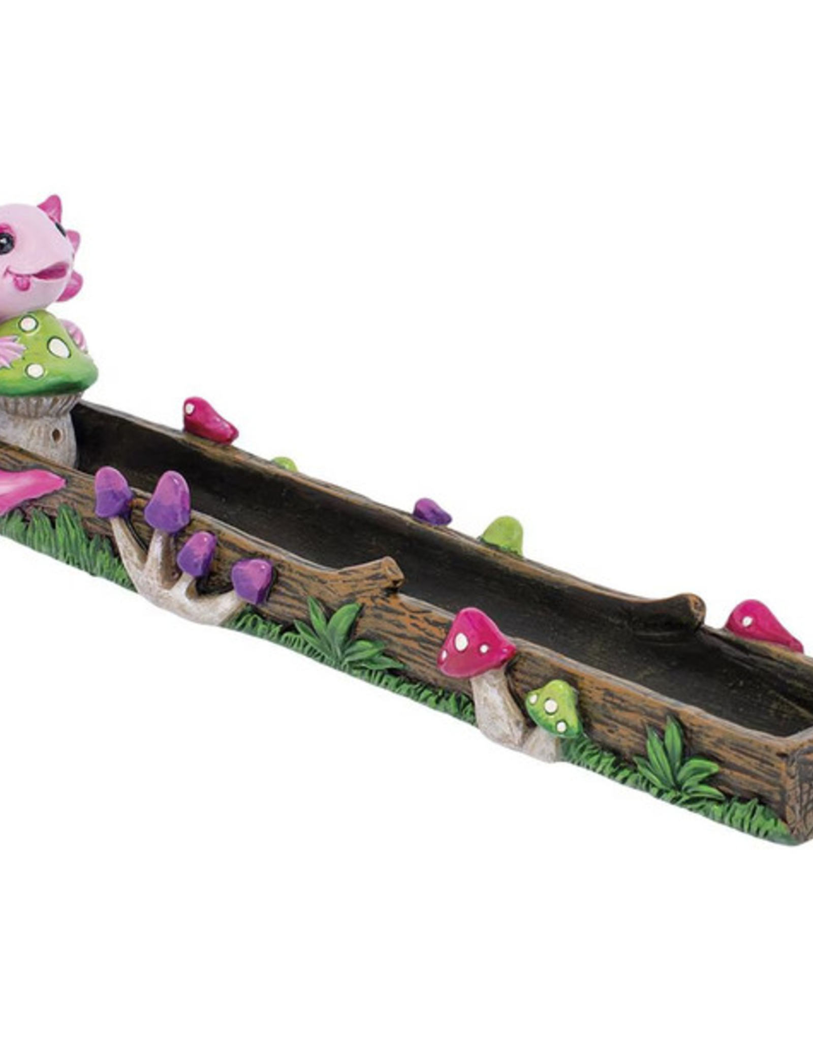 10.5" Pink Axolotl Mushroom Incense Burner