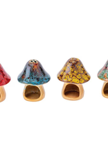 2.75" Small Glazed Mushroom Cone Ceramic Incense Burner 2.75" Small Glazed Mushroom Cone Ceramic Incense Burner