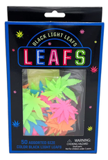 Hemp Leaves Black Light Wall Stickers - 50 Pack