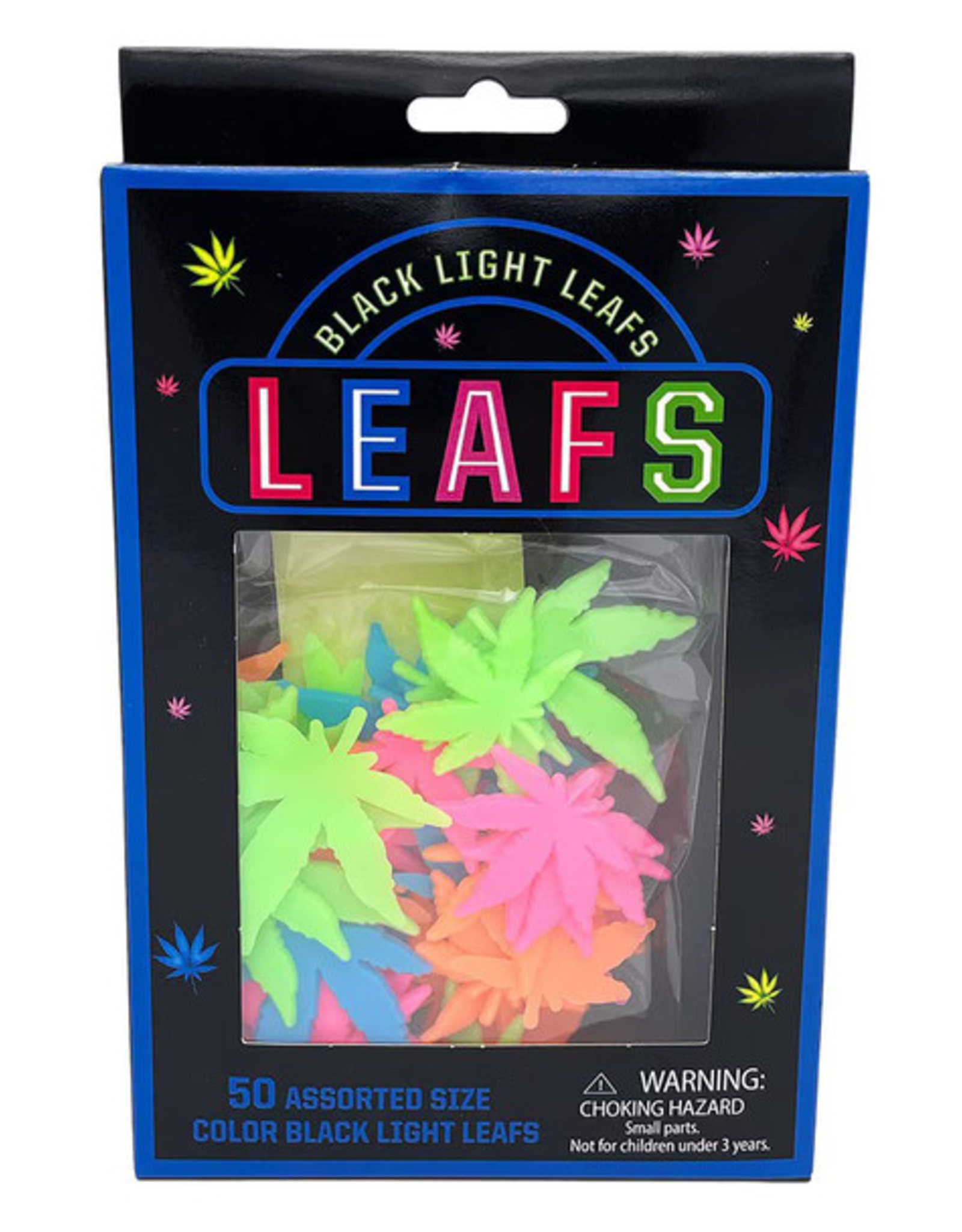 Hemp Leaves Black Light Wall Stickers - 50 Pack