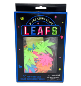 Hemp Leaves Black Light Wall Stickers - 50 Pack