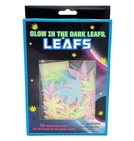 Hemp Leaves Glow In The Dark Wall Stickers - 50 Pack