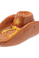 4" Cowboy Hat Ceramic Pipe