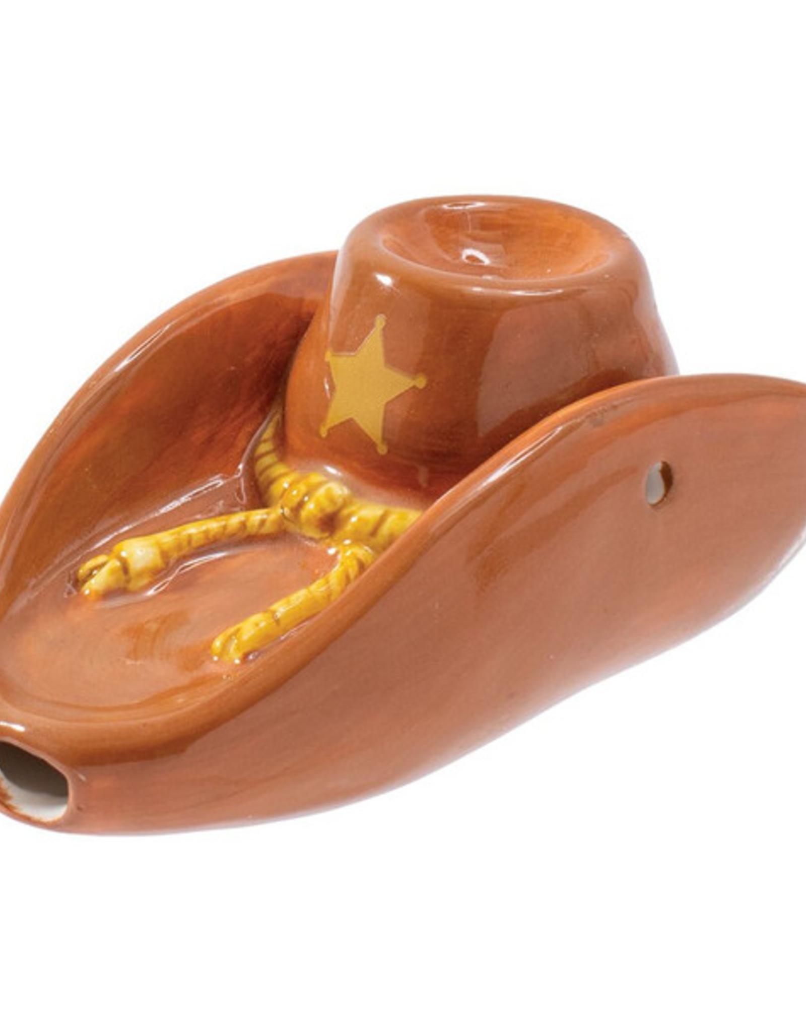 4" Cowboy Hat Ceramic Pipe