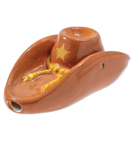 4" Cowboy Hat Ceramic Pipe