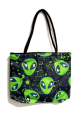 Techno Jute Tote Bag - Alien