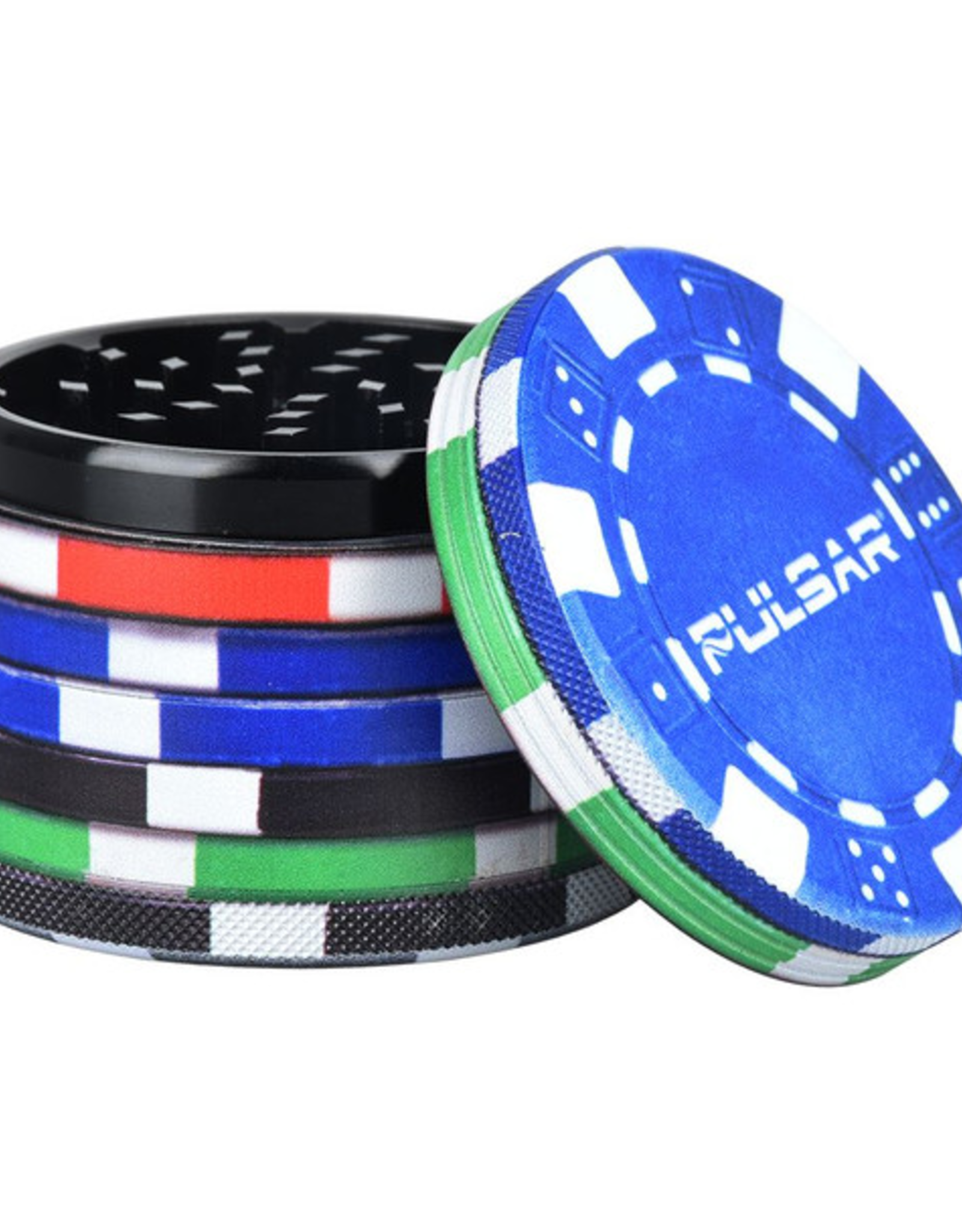 Pulsar Poker Chips 2.5" 4 Piece Grinder by Pulsar