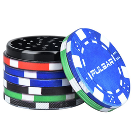 Pulsar Poker Chips 2.5" 4 Piece Grinder by Pulsar