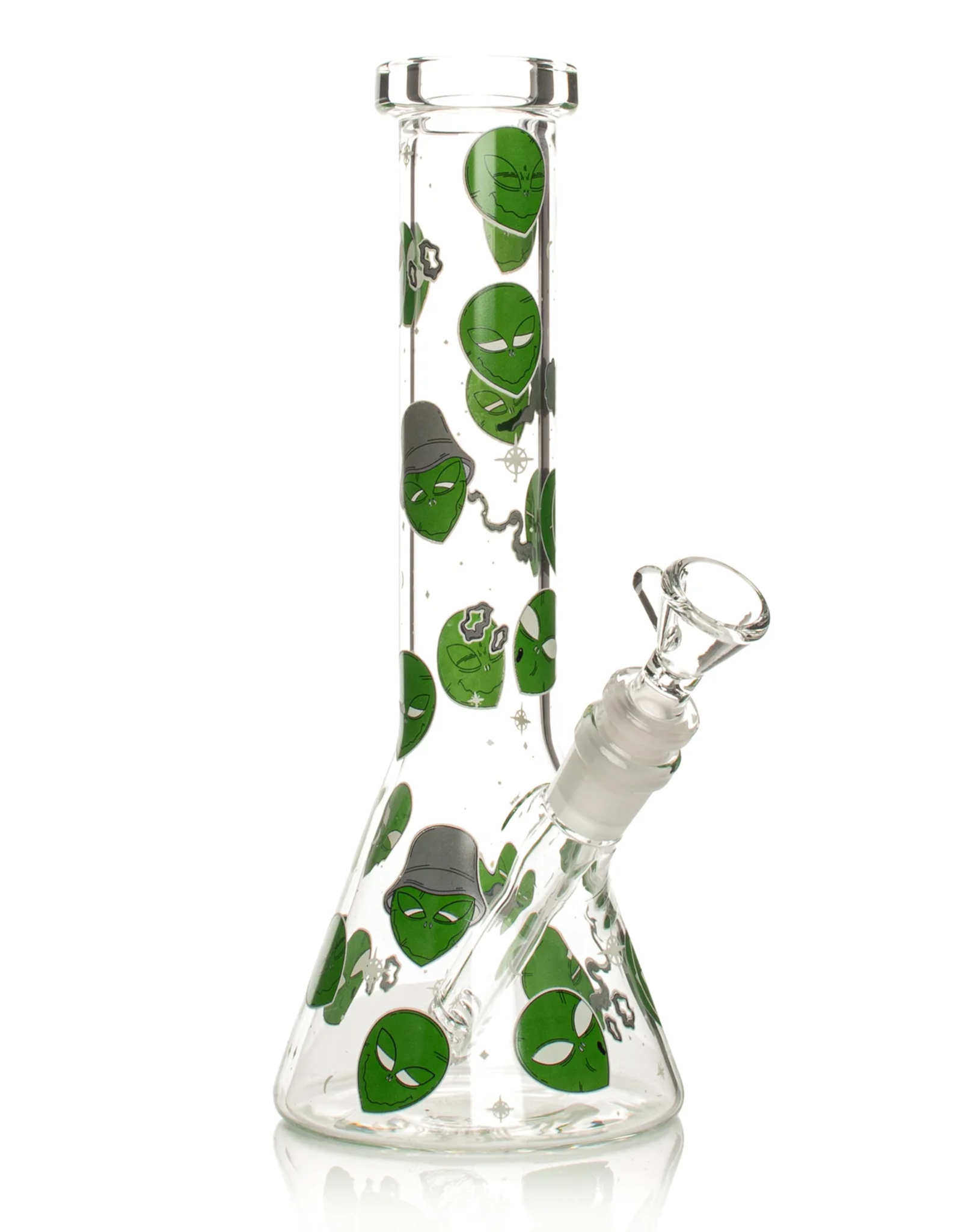 Red Eye Glass 10" Alien Glow-in-the-Dark Beaker by Red Eye Glass