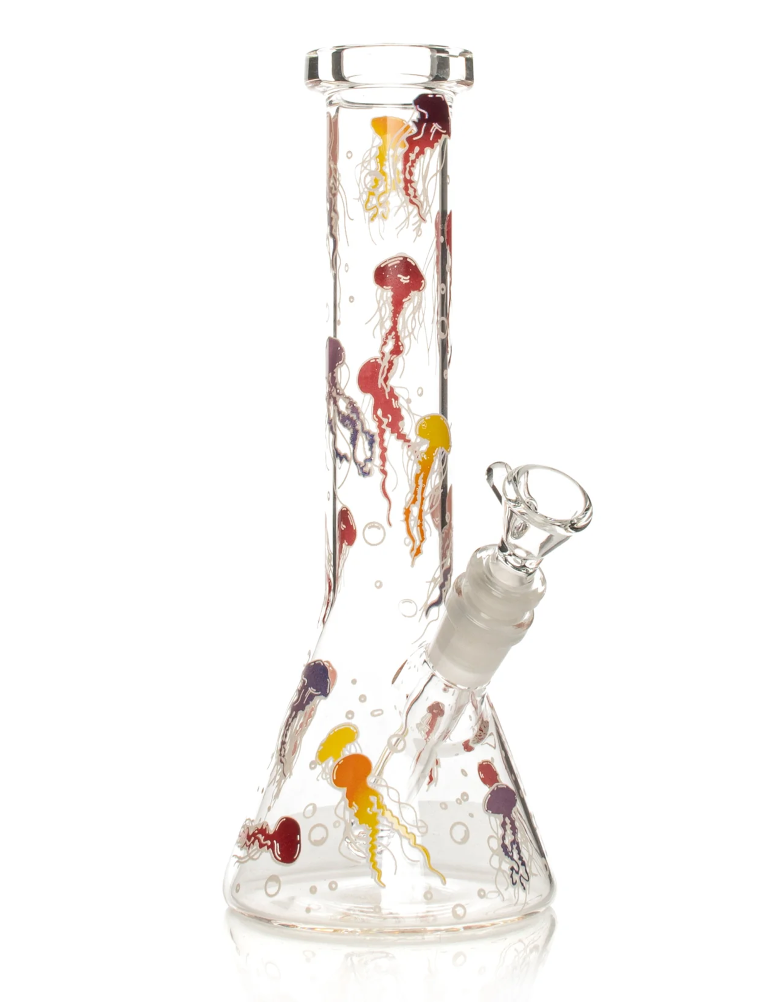 Red Eye Glass 10" Jellyfish Glow-in-the-Dark Beaker by Red Eye Glass