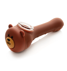 3.5" Silicone Teddy Bear Hand Pipe