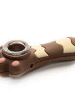 3.25" Brown Cat Paw Silicone Pipe