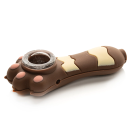 3.25" Brown Cat Paw Silicone Pipe