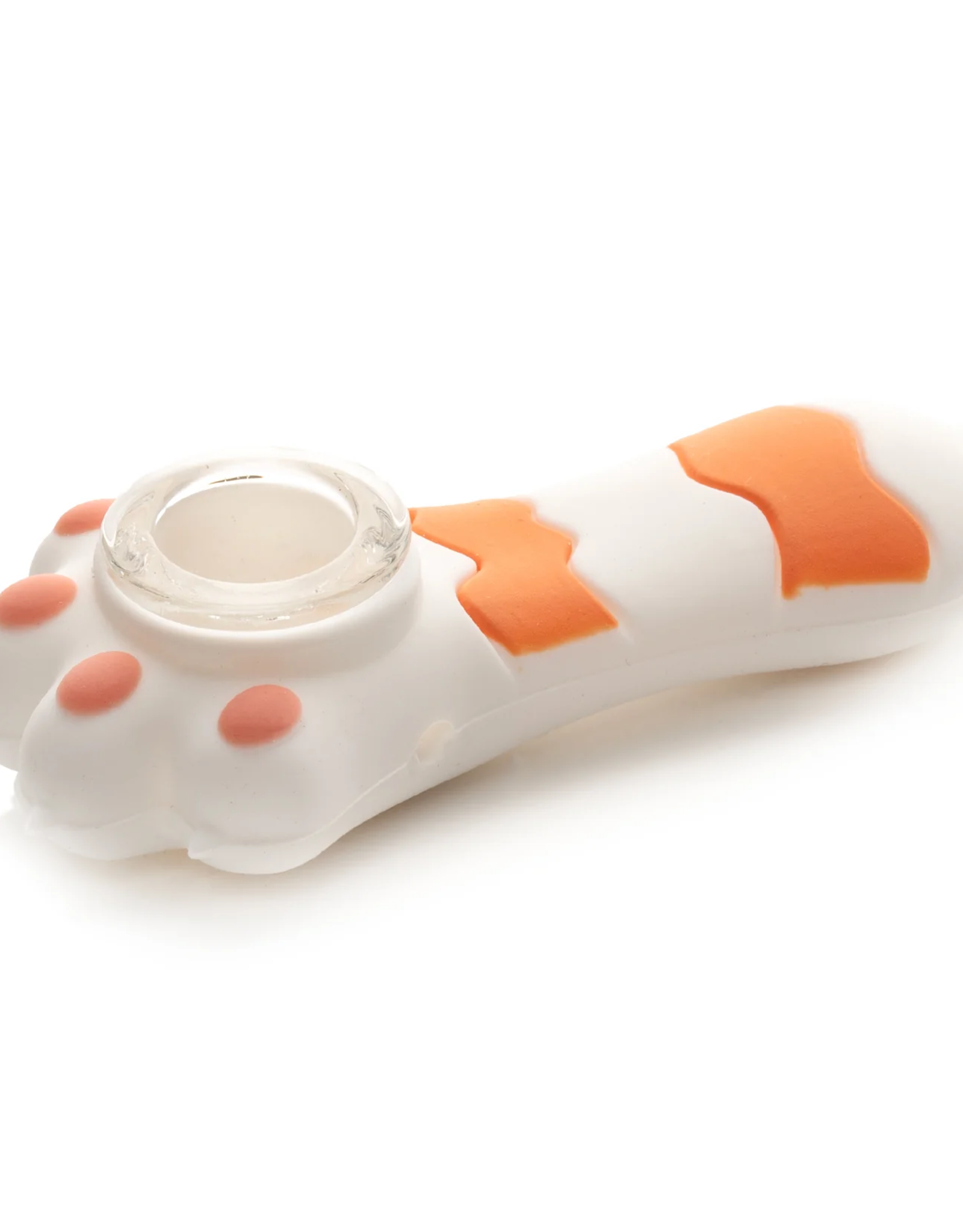 3.25" White Cat Paw Silicone Pipe