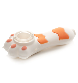 3.25" White Cat Paw Silicone Pipe