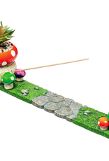 Fujima Mushroom Incense Burner with Faux Plant - 12.5" Fujima Mushroom Incense Burner with Faux Plant - 12.5"