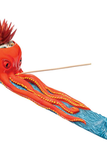 Fujima Octopus Incense Burner with Faux Plant - 12.5"