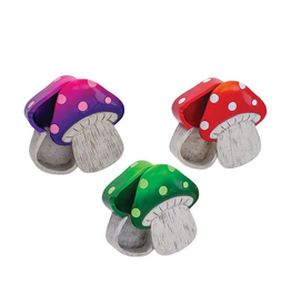 Spotted Mushroom Covered Polyresin Ashtray - 5.25" x 4" / Assorted Colours
