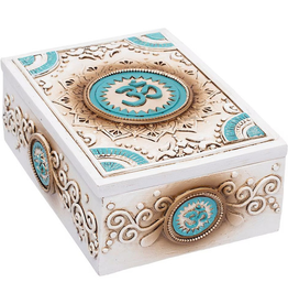 Om Symbol Tarot Polyresin Stash Box - 5.5"x4"