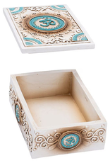 Om Symbol Tarot Polyresin Stash Box - 5.5"x4"