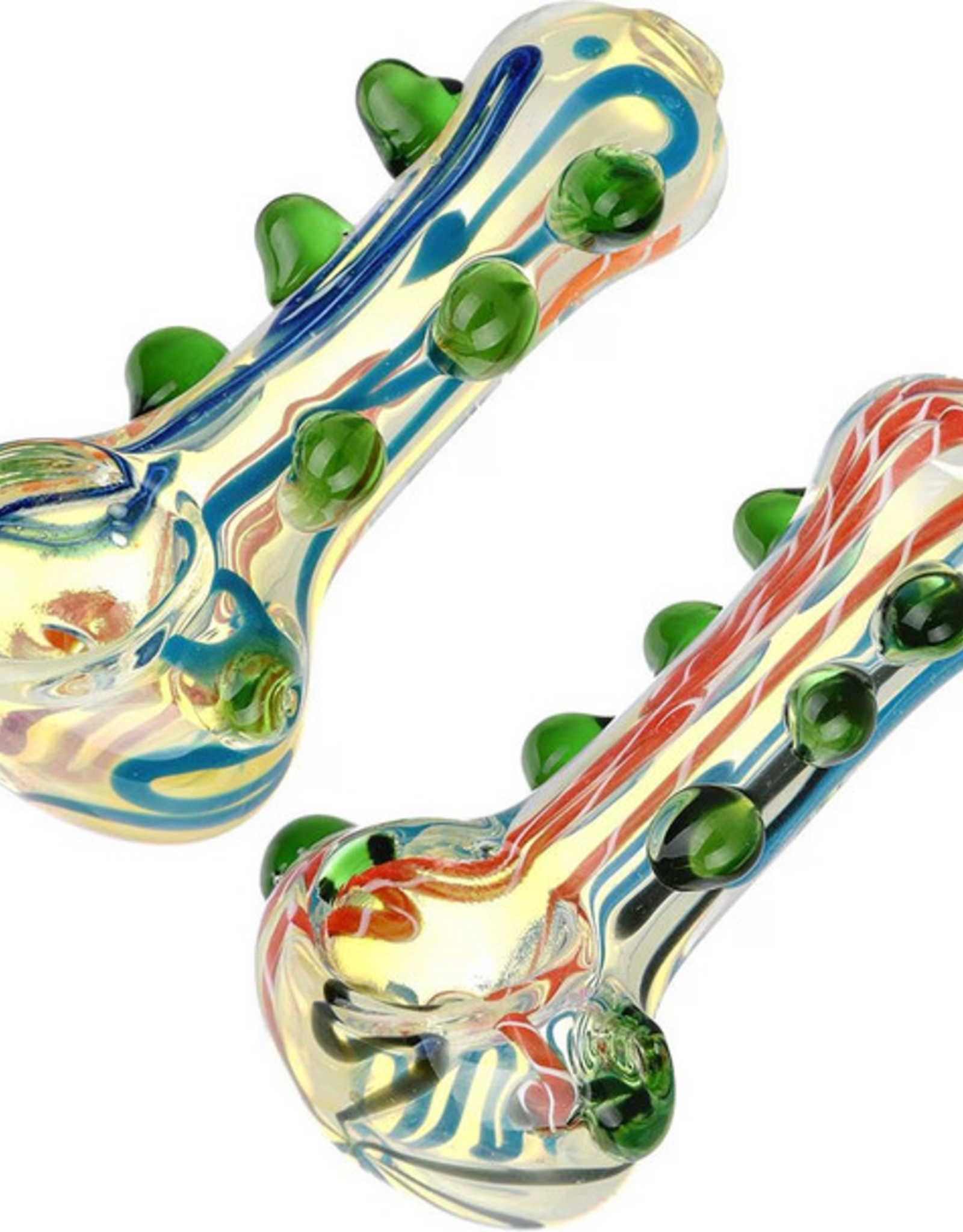 Conscious Flow Beaded Glass Spoon Pipe - 3" / Colours Vary