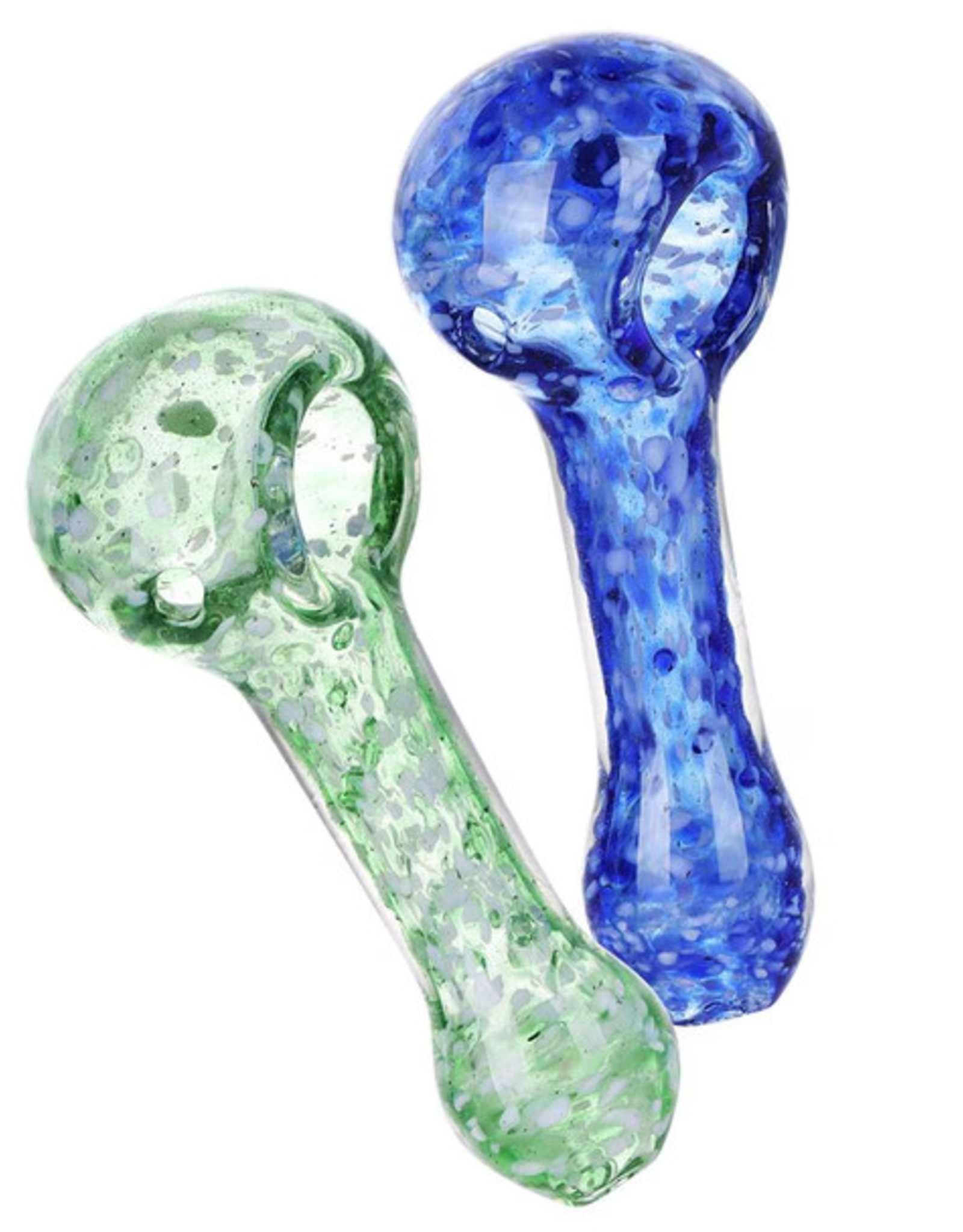 White Hot Nebula Frit Glass Pipe - 3.5" / Colours Vary