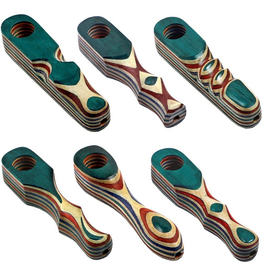 Colourful Wooden Pipe - 4" / Styles Vary Colourful Wooden Pipe - 4" / Styles Vary