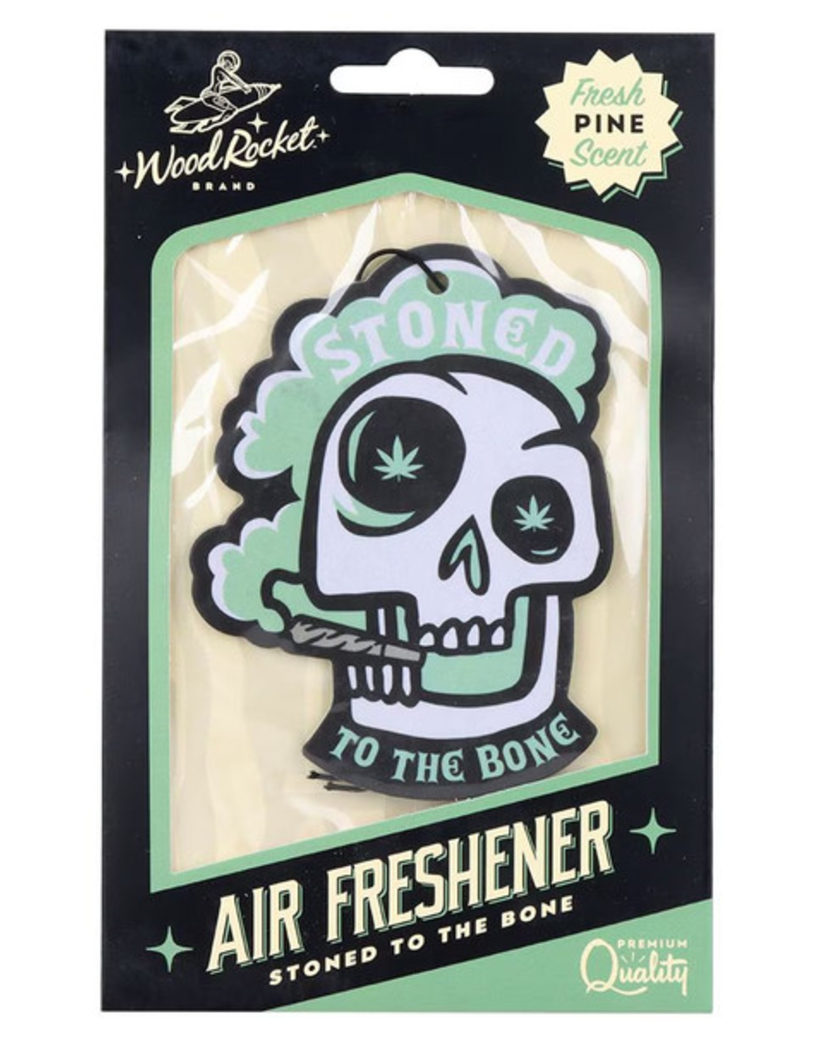 Stoned To The Bone Car Air Freshener - Pine Scent / 4"x3"