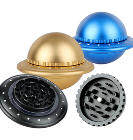 3 Piece UFO Aluminum Grinder - 1.8" / Assorted Colours