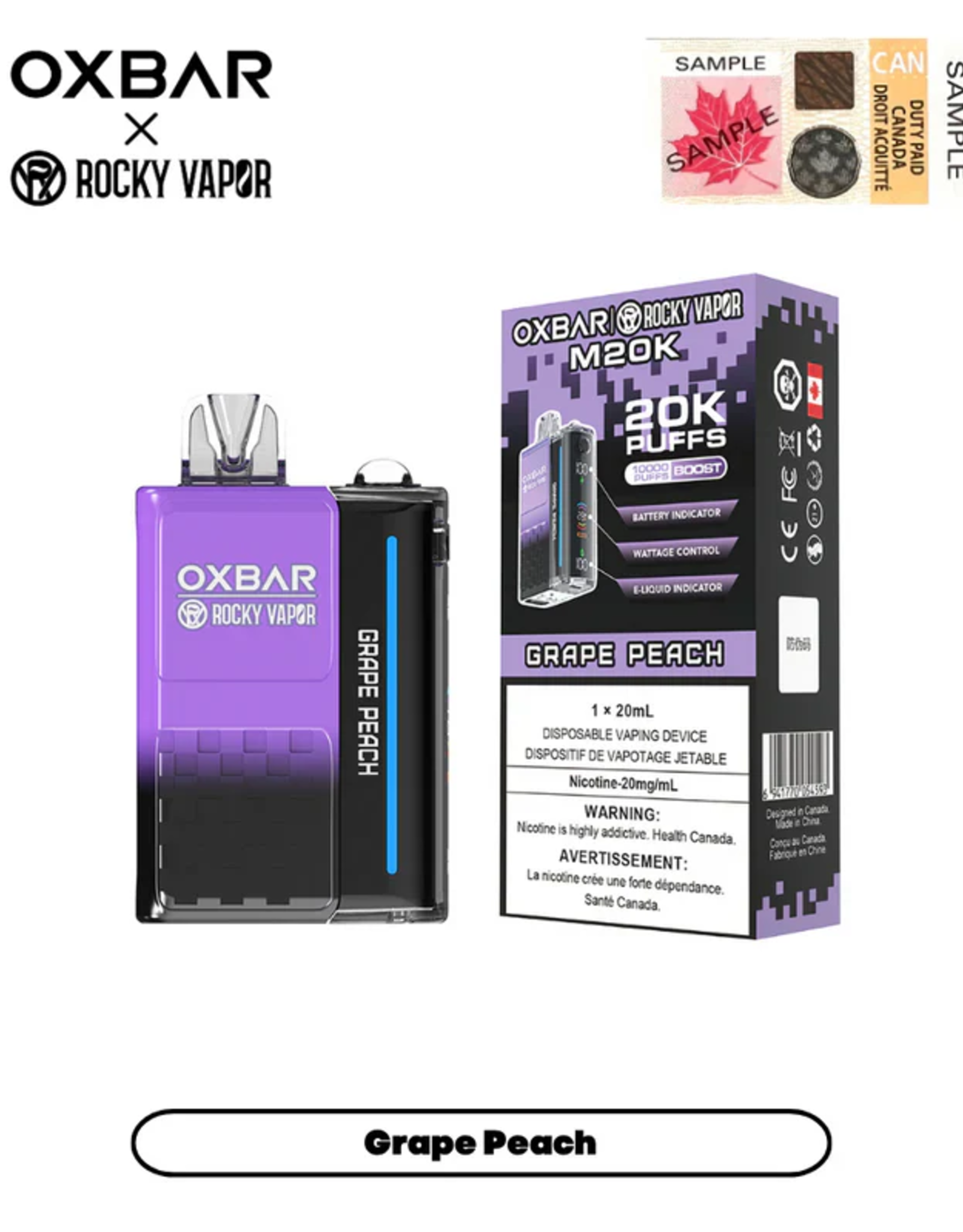 Oxbar M20K Disposable