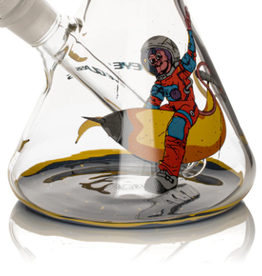 Red Eye Glass 12" Space Monkey Beaker by Red Eye Glass