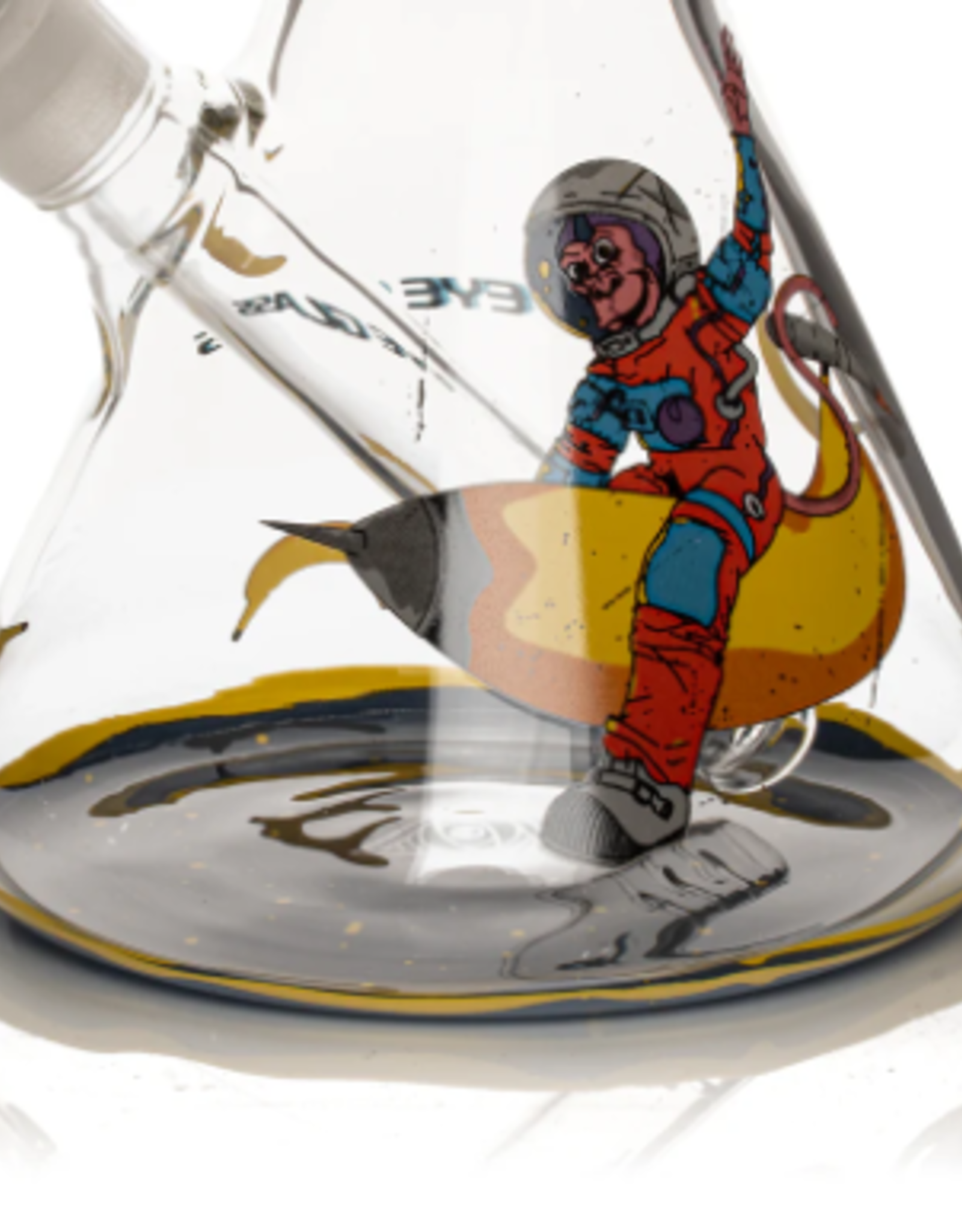 Red Eye Glass 10" Space Monkey Beaker by Red Eye Glass